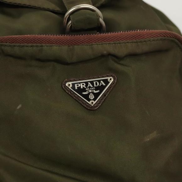 PRADA Backpack Nylon Khaki Silver Auth bs22991 main image 15